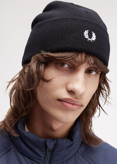 Fred Perry Mutesen Classic beanie - black snowwhite