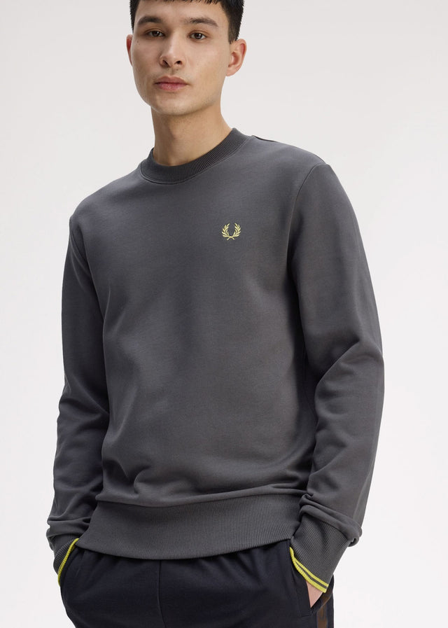 Fred Perry Truien Crew neck sweatshirt - Anchor Grey Tennis Blue