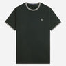 Fred Perry T-shirts Twin tipped t-shirt - night green snow white