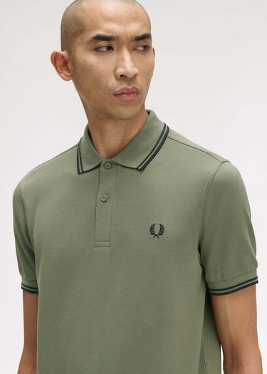Fred Perry Polo's Twin tipped polo - laurel wreath green black