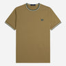 Fred Perry T-shirts Twin tipped t-shirt - shaded stone ecru dark petrol