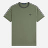 Fred Perry T-shirts Contrast tape ringer t-shirt - laurel wreath green black