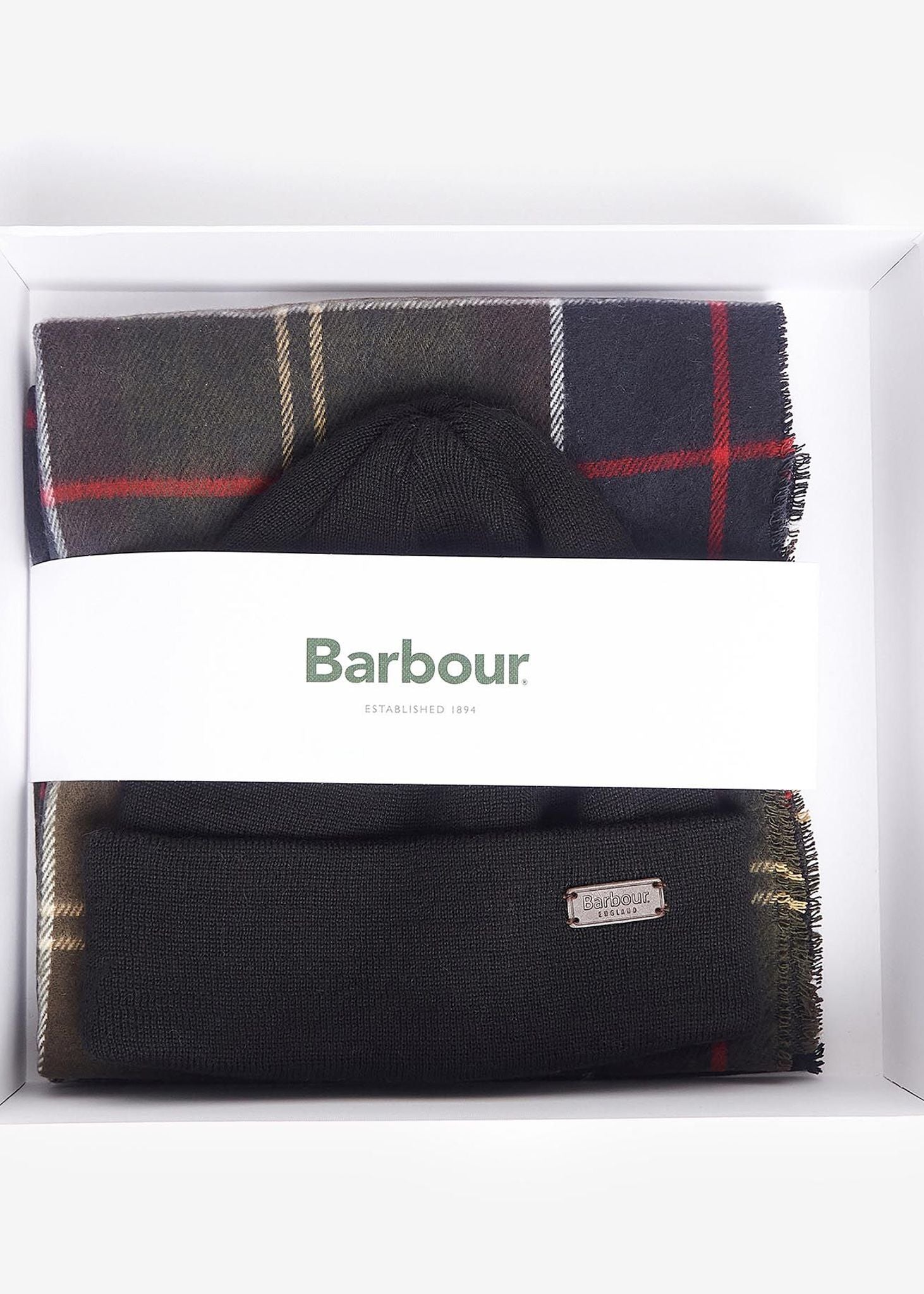 Barbour Sjaals  Swinton beanie & galingale scarf gift set - classic 