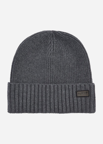 Barbour International Mutsen  Chester beanie hat - charcoal grey 