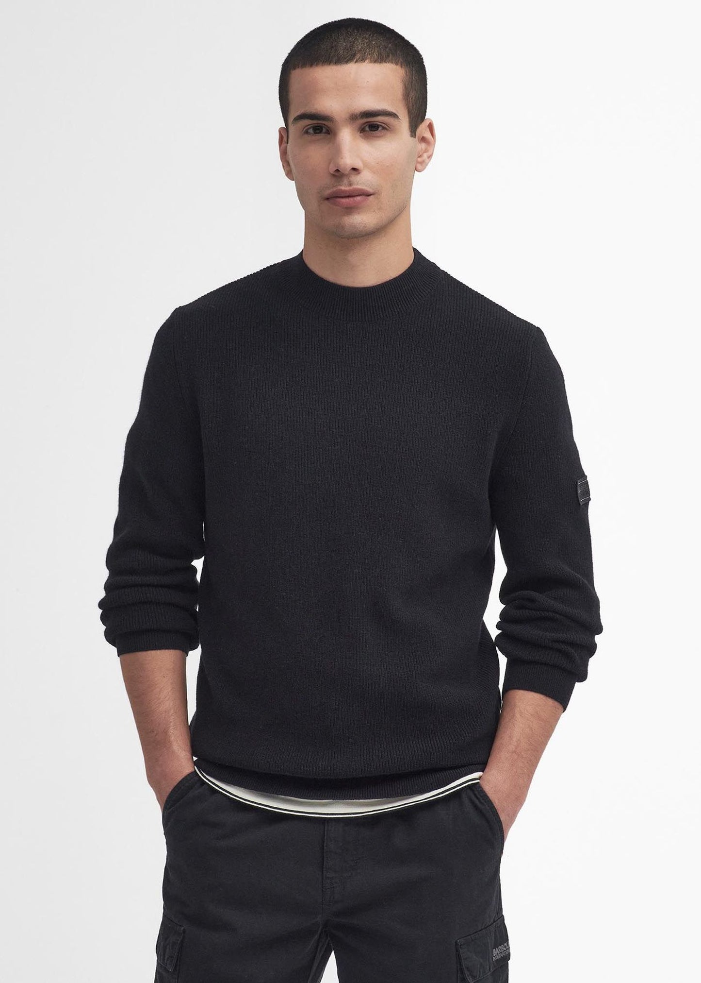 Barbour International Truien  Crawley crew neck jumper - black 