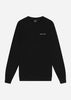 Lyle & Scott Truien  Embroidered crew neck sweatshirt - jet black white 