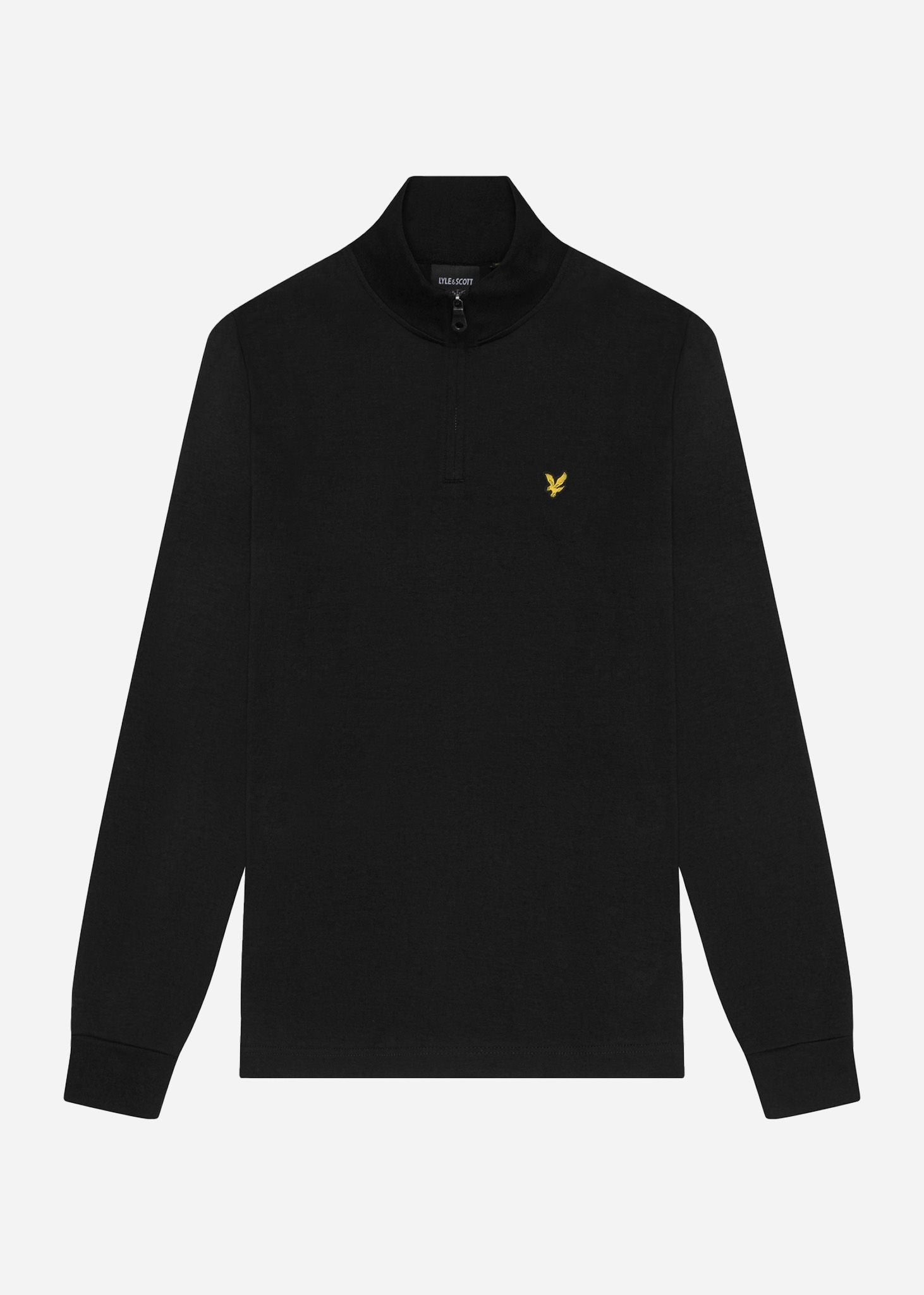 Lyle & Scott Truien  Interlock quarter zip - jet black 