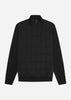 Lyle & Scott Truien  Hybrid quilted quarter zip sweatshirt - jet black 