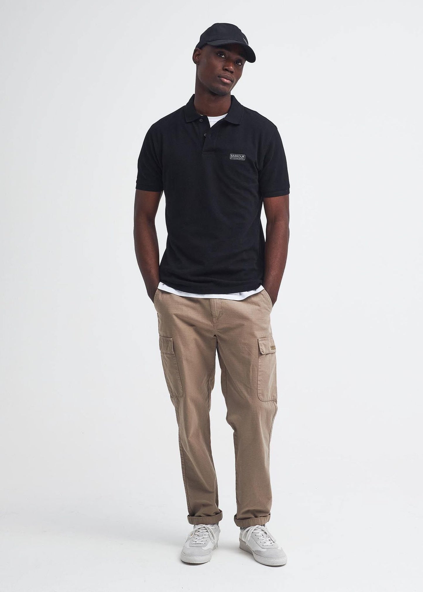 Barbour International Polo's  Essential polo shirt - black pewter 