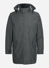 Barbour Jassen  Chelsea waterproof mac - charcoal blue granite tartan 