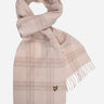 Lyle & Scott Sjaals  Check lambswool scarf - light mist heritage taupe 
