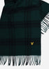 Lyle & Scott Sjaals  Check lambswool scarf - argyle teal jet black 