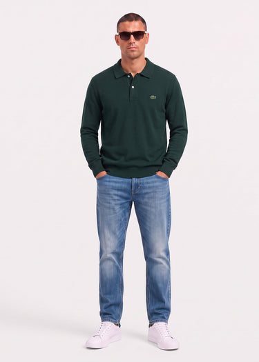 Lacoste Longsleeve Polo's Knitted long sleeve polo sweater - sinople