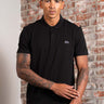Lacoste Polo's Short sleeved ribbec collar polo shirt - black