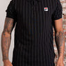 Fila Polo's Linter striped polo shirt - black iron gate striped
