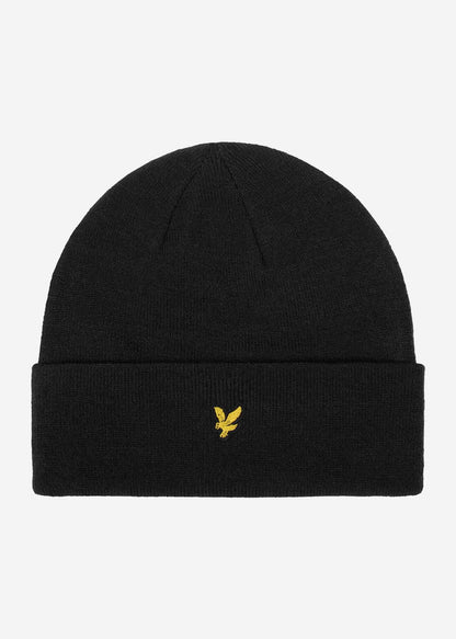 Lyle & Scott Mutsen Beanie & Scarf set - true black