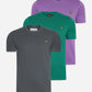 Lyle & Scott T-shirts  3 pack t-shirt - Gunmetal - Court Green - Card Purple 