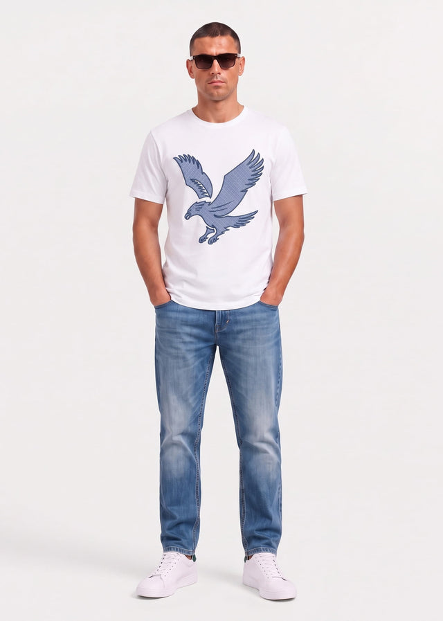 Lyle & Scott T-shirts Check eagle t-shirt - white