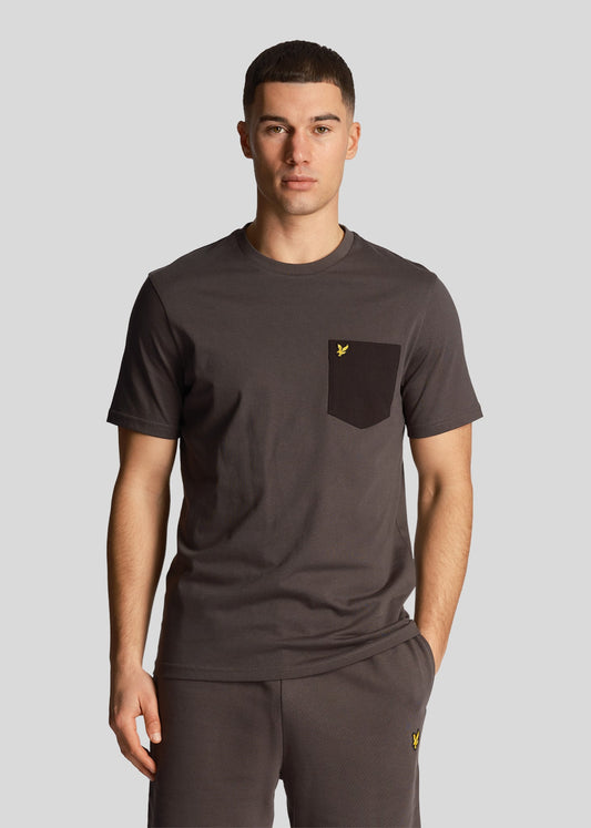 Lyle & Scott T-shirts  Contrast pocket t-shirt - gunmetal-jet-black 