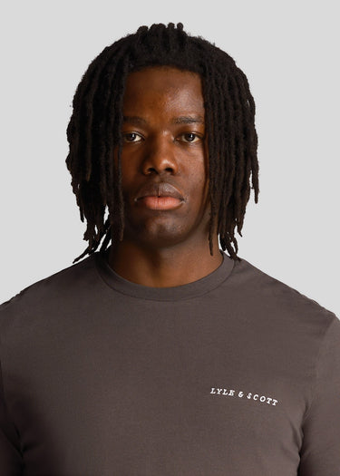 Lyle & Scott T-shirts  Embroidered t-shirt - gunmetal 