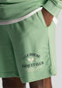 Lyle & Scott Korte Broeken  Racquet club graphic sweat short - lawn green 