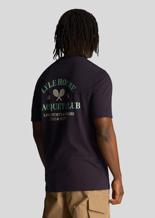 Lyle & Scott T-shirts  Racquet club graphic t-shirt - dark navy 