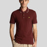 Lyle & Scott Polo's  Tipped polo shirt - burgundy mid grey marl 
