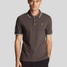 Lyle & Scott Polo's  Tipped polo shirt - gun metal white 