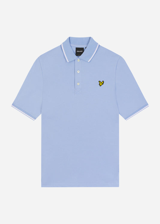 Lyle & Scott Polo's  Tipped polo shirt - light blue white 