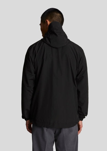 Lyle & Scott Jassen  Tonal eagle zip through hooded jacket - jet black 