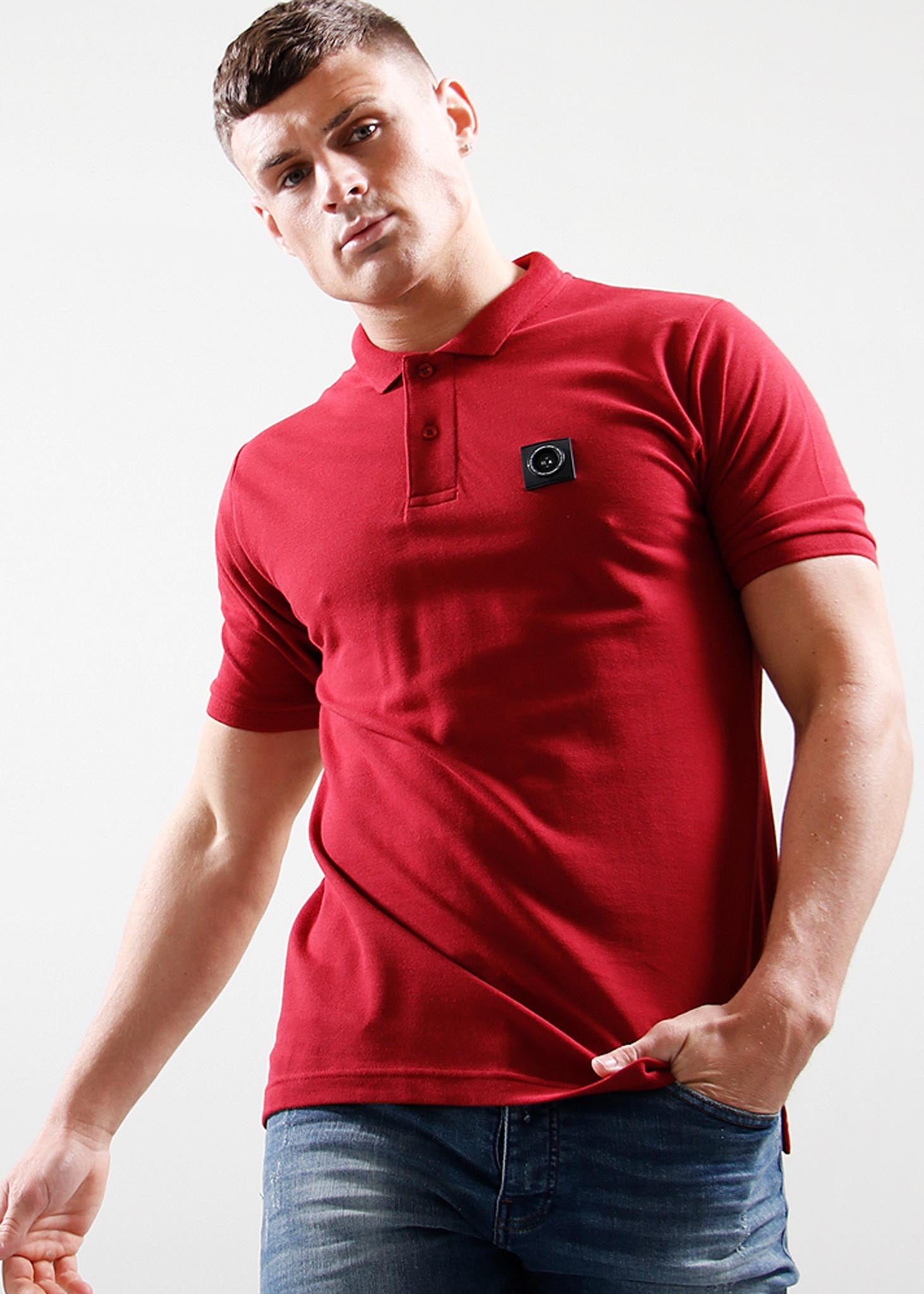 Marshall Artist Polo's  Siren ss polo - guard red 