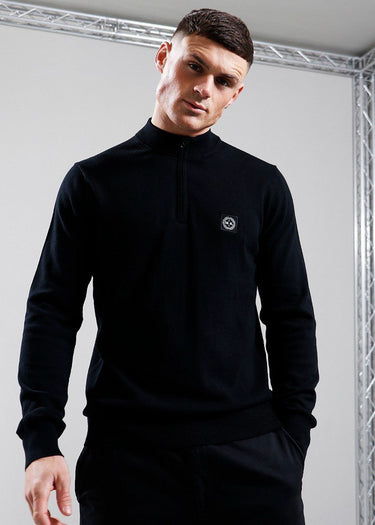 Marshall Artist Truien Siren knitted 1/4 zip - black