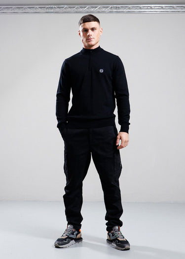 Marshall Artist Truien Siren knitted 1/4 zip - black