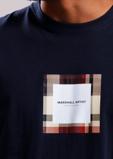 Marshall Artist T-shirts UK ism box logo t-shirt - navy