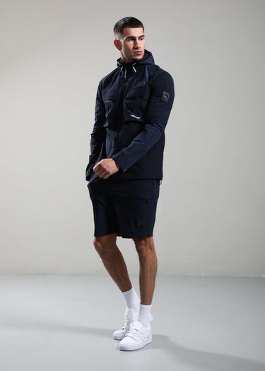 Marshall Artist Jassen Sicuro hooded overshirt - navy