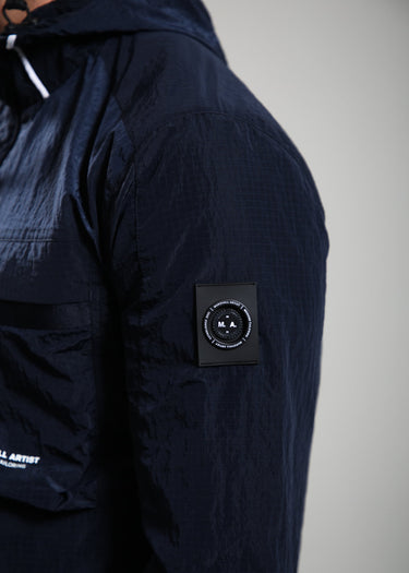 Marshall Artist Jassen Sicuro hooded overshirt - navy