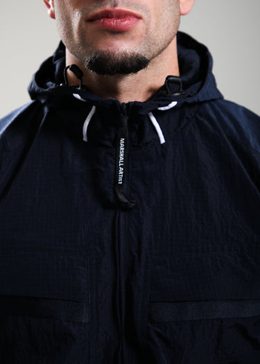 Marshall Artist Jassen Sicuro hooded overshirt - navy