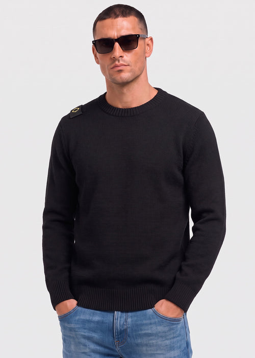 Oka crew sweater - black