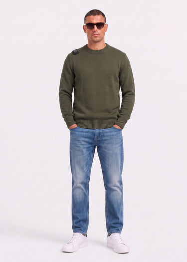 MA.Strum Truien Oka crew sweater - bronze green