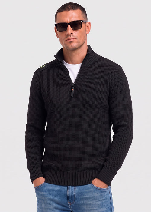Sarl quarter zip sweater - black