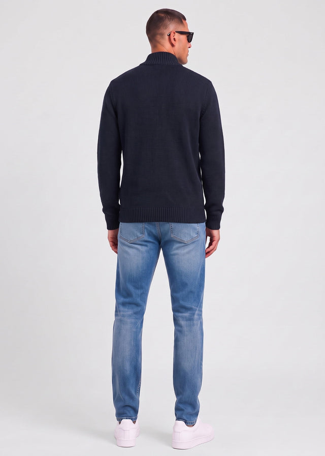 MA.Strum Truien Sarl quarter zip sweater - dark navy