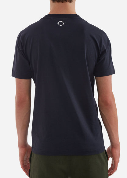 MA.Strum T-shirts  MA.Strum chest print tee - ink navy 