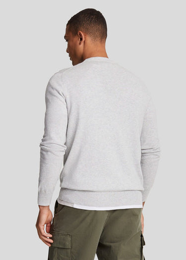 Lyle & Scott Truien Cotton merino crew neck jumper - light grey marl