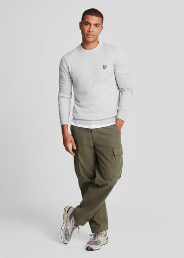 Lyle & Scott Truien Cotton merino crew neck jumper - light grey marl