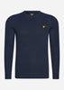 Lyle & Scott Truien Cotton merino crew neck jumper- dark navy