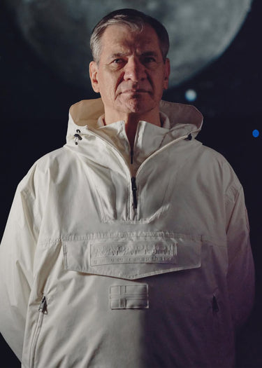 Napapijri Jassen Lightweight Packable Rainforest Overhead rf next Jacket - white whisper