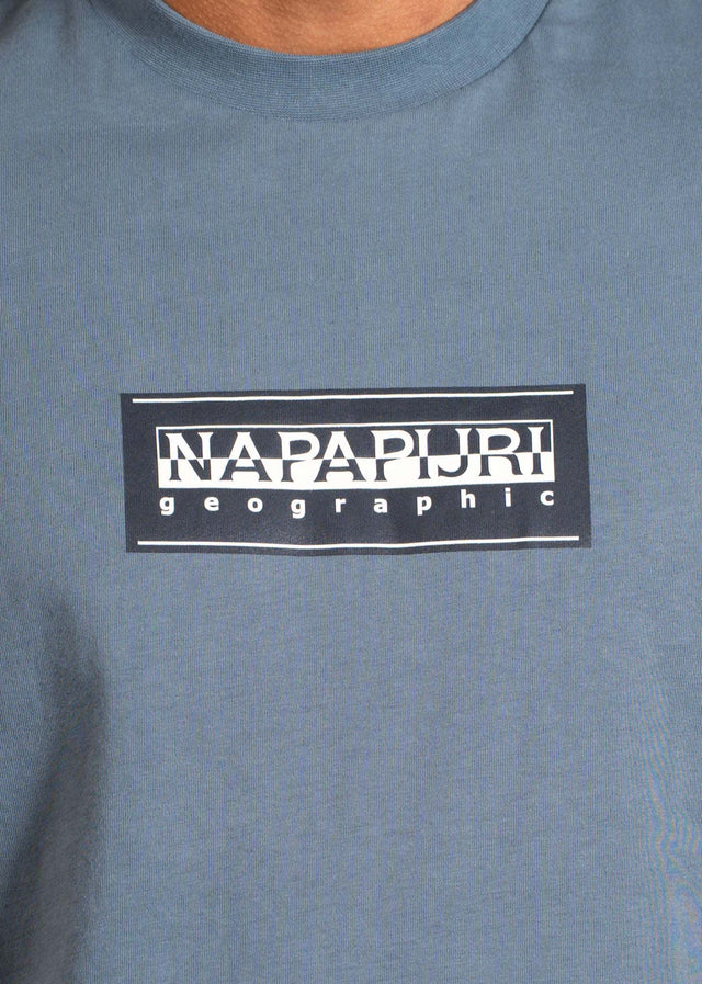 Napapijri T-shirts S box logo - stormy weat