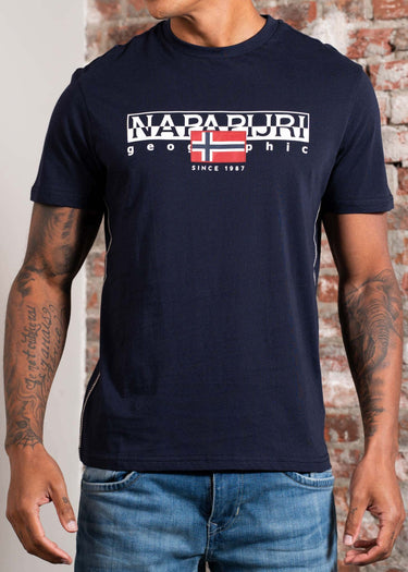 Napapijri T-shirts S aylmer - blu marine