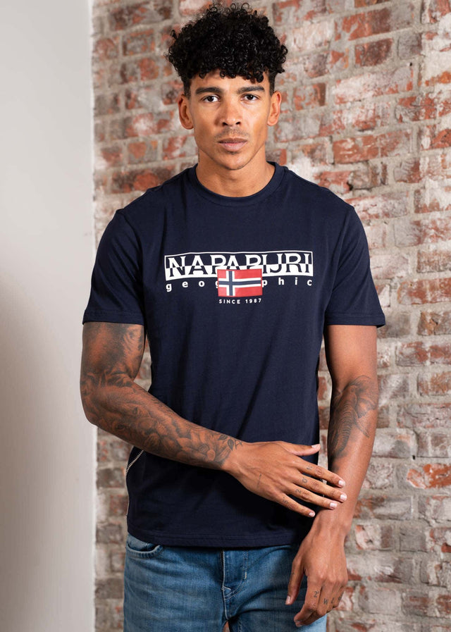 Napapijri T-shirts S aylmer - blu marine