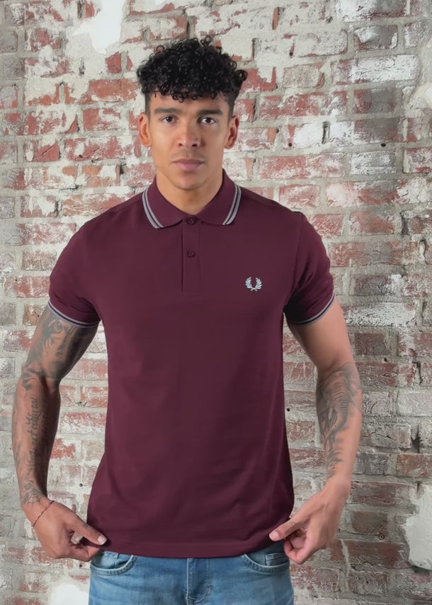 Fred Perry Polo's Twin tipped fred perry shirt - oxblood stockport blue